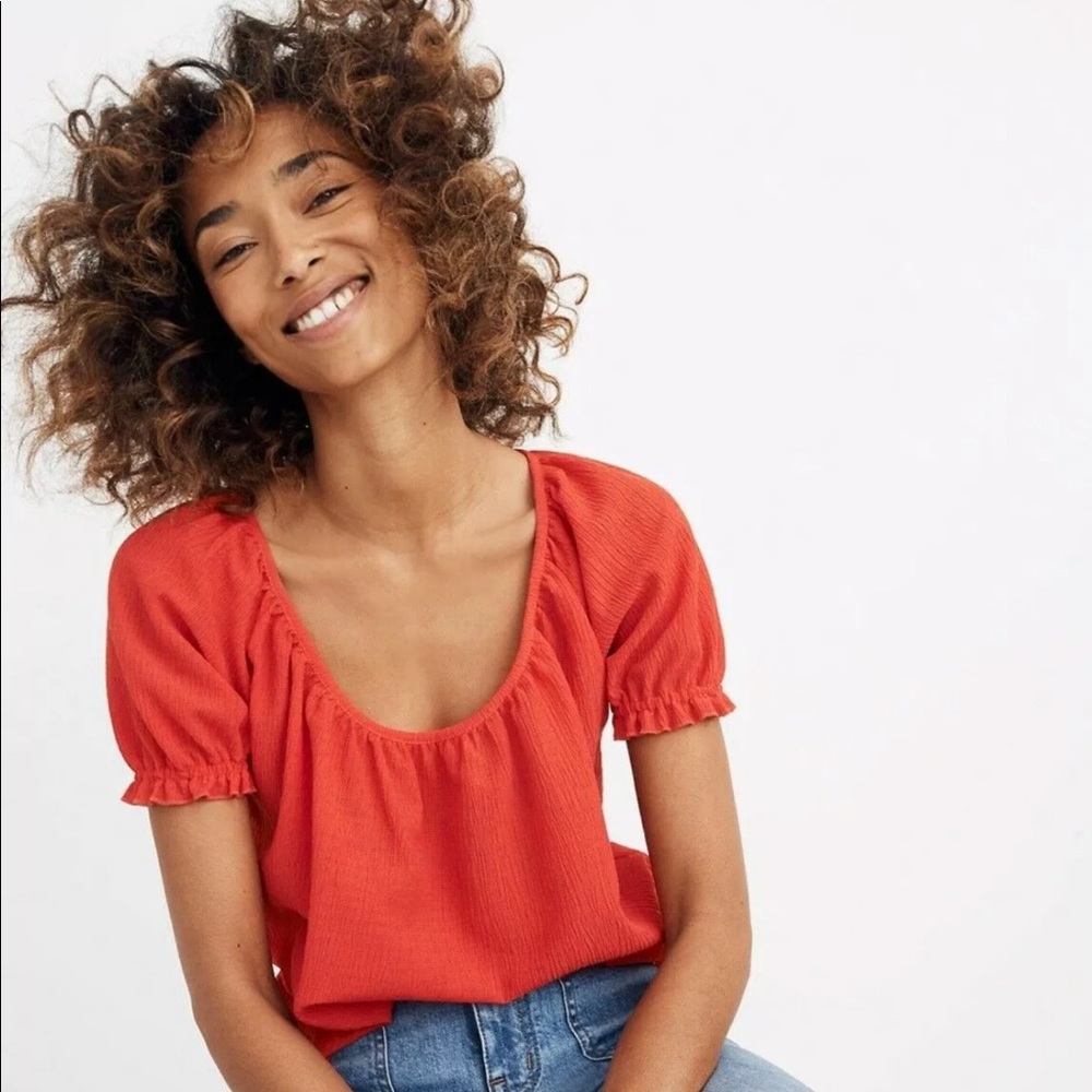 Madewell Texture & Thread Peasant Top Size XXS